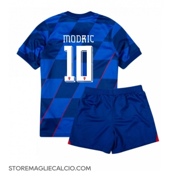 Croazia Luka Modric #10 Maglia Gara Trasferta Repliche Europei 2024 Bambino